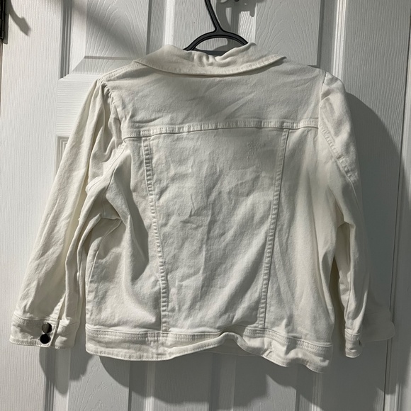 Girls White Jean Jacket - Picture 2 of 2